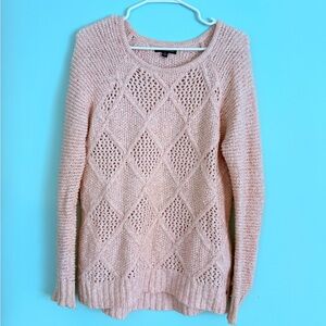 Oversized Pink Knit Sweater